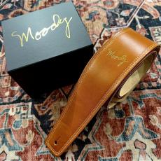 moody 2.5" SUEDE BACKED GUITAR STRAP - ORANGE/CREAM Standard