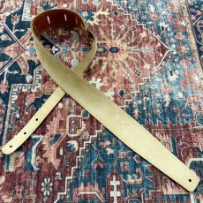 moody 2.5" SUEDE BACKED GUITAR STRAP - ORANGE/CREAM Standard_3