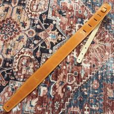 moody 2.5" SUEDE BACKED GUITAR STRAP - ORANGE/CREAM Standard_7