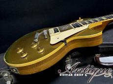 Gibson Les Paul Deluxe Early 70's Gold Top Humbucker Mod. /3P Maho Neck &Black RWFB 4.33kg "Killer Vintage"_6