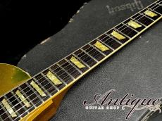 Gibson Les Paul Deluxe Early 70's Gold Top Humbucker Mod. /3P Maho Neck &Black RWFB 4.33kg "Killer Vintage"_9