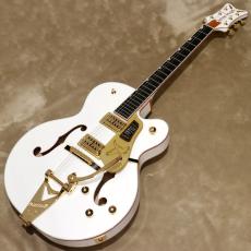 Gretsch Falcon Hollow Body with String-Thru Bigsby and Gold Hardware, Ebony Fingerboard, White_2