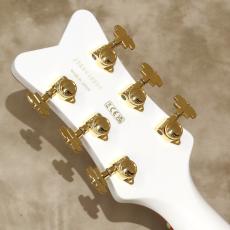 Gretsch Falcon Hollow Body with String-Thru Bigsby and Gold Hardware, Ebony Fingerboard, White_5