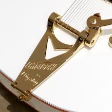 Gretsch Falcon Hollow Body with String-Thru Bigsby and Gold Hardware, Ebony Fingerboard, White_8