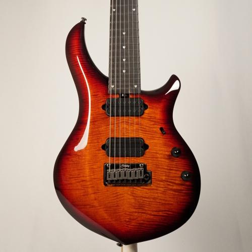 Sterling by MUSIC MAN MAJ270XFM-BOB - Blood Orange Burst Flame Top-【3.14kg】
