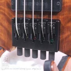 Charo's CH-B5 Compact Headless Bass (Full Cover Flame Redwood Top / Hard Maple Neck)_11