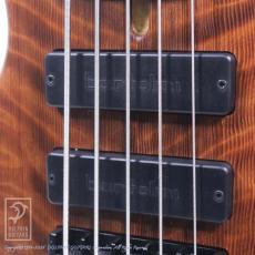 Charo's CH-B5 Compact Headless Bass (Full Cover Flame Redwood Top / Hard Maple Neck)_12