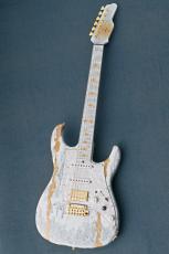 James Tyler Studio Elite HD Faux Matching Head, Neck, and Fingerboard w/Gold EXP logo -White Shmear-_2