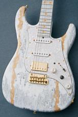 James Tyler Studio Elite HD Faux Matching Head, Neck, and Fingerboard w/Gold EXP logo -White Shmear-_5