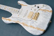 James Tyler Studio Elite HD Faux Matching Head, Neck, and Fingerboard w/Gold EXP logo -White Shmear-_8