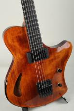 Victor Baker Guitars Ergonomic Semi hollow Headless / Amber burst with high gloss topcoat 2024_3