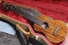 Leaf Instruments Teriha ～照り葉～ #306【テナーウクレレ】【黒赤染色バールヘッド・銀箔入りロゼッタ】【池袋店在庫品】_2