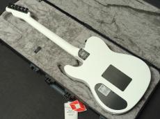 Fender Jack White Triplesonic Acoustasonic Telecaste Satin Arctic White with Black Top_2