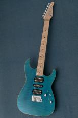 TOM ANDERSON Drop Top w/Special Selection Traditional Flame, Blue Logo -Bora Bora Blue with Binding-_2