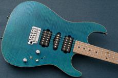 TOM ANDERSON Drop Top w/Special Selection Traditional Flame, Blue Logo -Bora Bora Blue with Binding-_3