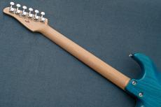 TOM ANDERSON Drop Top w/Special Selection Traditional Flame, Blue Logo -Bora Bora Blue with Binding-_10