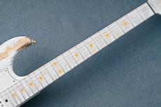 James Tyler Studio Elite HD Faux Matching Head, Neck, and Fingerboard w/Gold EXP logo -White Shmear-_6
