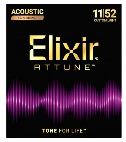 Elixir ATTUNE 80/20 BRONZE CUSTOM LIGHT #23027【11-52/アコースティックギター弦】