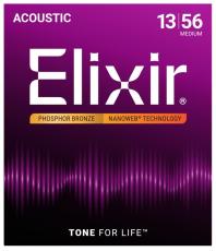 Elixir NANOWEB PHOSPHOR BRONZE MEDIUM  #16102【13-56/アコースティックギター弦】