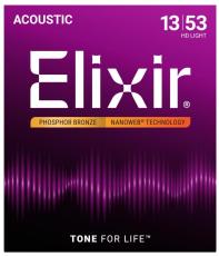 Elixir NANOWEB PHOSPHOR BRONZE HD LIGHT #16182【13-53/アコースティックギター弦】