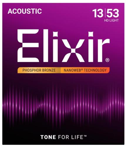 Elixir NANOWEB PHOSPHOR BRONZE HD LIGHT #16182【13-53/アコースティックギター弦】