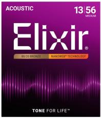 Elixir NANOWEB 80/20 BRONZE MEDIUM #11102【13-56/アコースティックギター弦】