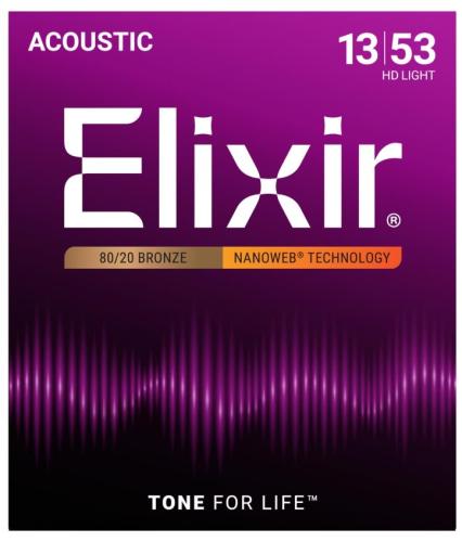 Elixir NANOWEB 80/20 BRONZE HD LIGHT #11182【13-53/アコースティックギター弦】