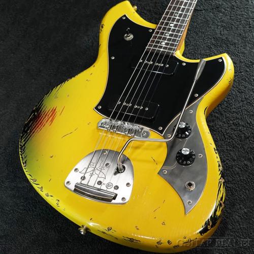 Novo Guitars 2025 LIMITED SERUS J Finish Over Finish -Vandalism Yellow over '64 3 Tone Burst-