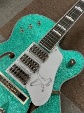 Gretsch G6136T Kenny Falcon II with String-Thru Bigsby Ebony Fingerboard Early Summer Green Sparkle_6