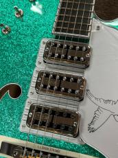 Gretsch G6136T Kenny Falcon II with String-Thru Bigsby Ebony Fingerboard Early Summer Green Sparkle_7
