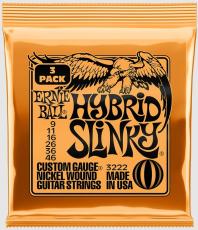 ERNIE BALL NICKEL WOUND HYBRID SLINKY 3PACK #3222【09-46/エレキギター弦/3セット】