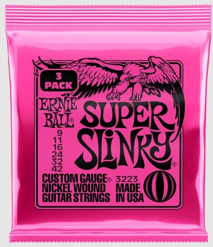 ERNIE BALL NICKEL WOUND SUPER SLINKY 3PACK #3223【09-42/エレキギター弦/3セット】