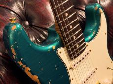 XOTiC XSC-2 5A Grade Flame Maple Neck Heavy Aged Gold Parts~ Sherwood Green~ #4216_3