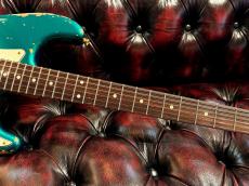 XOTiC XSC-2 5A Grade Flame Maple Neck Heavy Aged Gold Parts~ Sherwood Green~ #4216_8