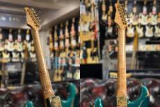 XOTiC XSC-2 5A Grade Flame Maple Neck Heavy Aged Gold Parts~ Sherwood Green~ #4216_10