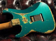 XOTiC XSC-2 5A Grade Flame Maple Neck Heavy Aged Gold Parts~ Sherwood Green~ #4216_11