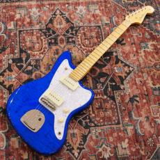 Fender FSR Made in Japan Hybrid II Jazzmaster, Maple Fingerboard, Sapphire Blue Transparent_2