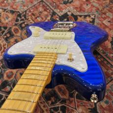Fender FSR Made in Japan Hybrid II Jazzmaster, Maple Fingerboard, Sapphire Blue Transparent_11