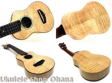 Purity Ukulele H-053] ハーフサイズ カッタウェイ カーリーメイプル_3