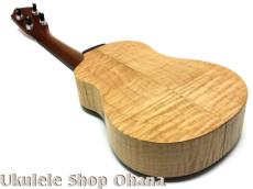 Purity Ukulele H-053] ハーフサイズ カッタウェイ カーリーメイプル_9