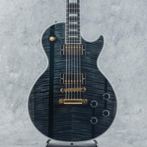 Gibson Les Paul Custom Figured Aqua Stripe Gloss S/N:CS503281 2025