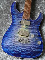 T's DST-Pro24 Carved 5A Quilt Maple Honduras Mahogany Aqua Violet Glow 【現地選定材】