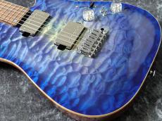 T's DST-Pro24 Carved 5A Quilt Maple Honduras Mahogany Aqua Violet Glow 【現地選定材】_4