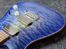 T's DST-Pro24 Carved 5A Quilt Maple Honduras Mahogany Aqua Violet Glow 【現地選定材】_6