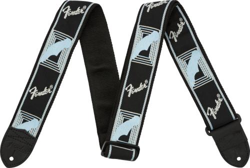 Fender Monogrammed Straps - Black/Light Grey/Blue