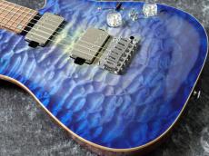 T's DST-Pro24 Carved 5A Quilt Maple Honduras Mahogany Aqua Violet Glow 【現地選定材】_4