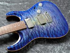 T's DST-Pro24 Carved 5A Quilt Maple Honduras Mahogany Aqua Violet Glow 【現地選定材】_5