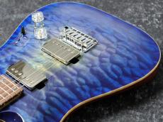 T's DST-Pro24 Carved 5A Quilt Maple Honduras Mahogany Aqua Violet Glow 【現地選定材】_6