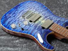 T's DST-Pro24 Carved 5A Quilt Maple Honduras Mahogany Aqua Violet Glow 【現地選定材】_7