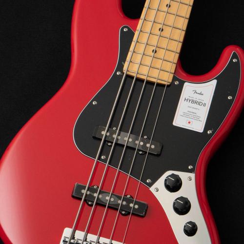 Fender Made in Japan Hybrid II Jazz Bass V  Maple Fingerboard -Modena Red-【4.47kg】【JD23027228】【町田店】